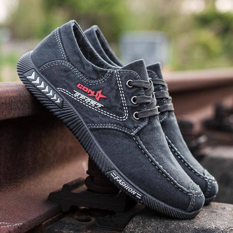 Herren Canvas rutschfeste weiche Freizeitschuhe