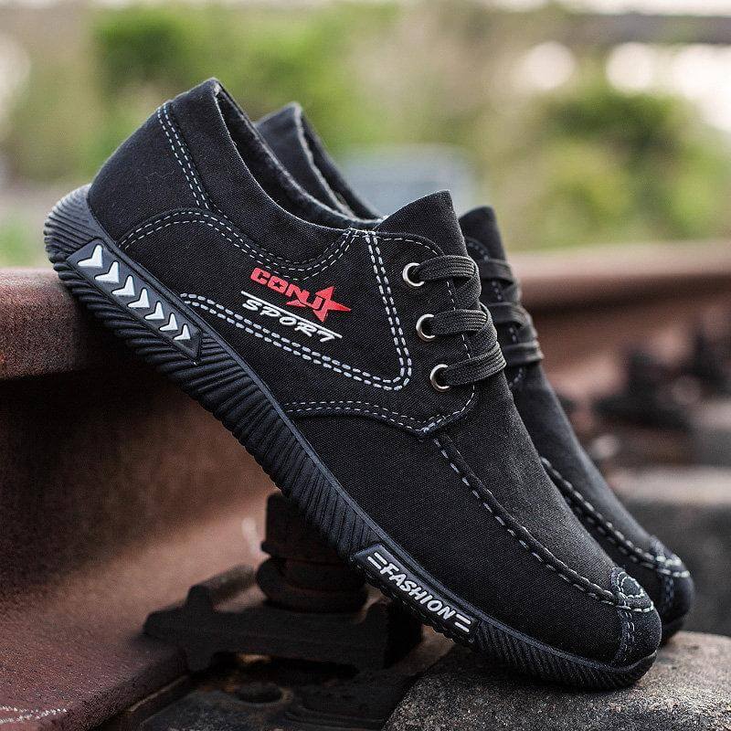 Herren Canvas rutschfeste weiche Freizeitschuhe