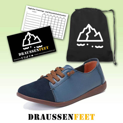 Frauen Wildleder Spleißen Leder Weiche Sohle Slip On Casual Flache Schuhe