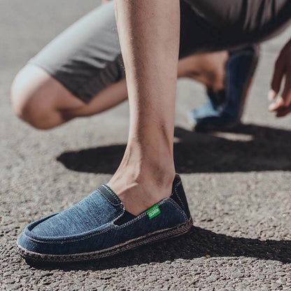 Herren Segeltuch Schuhe Slip on Deck Schuhe Casual Stoff Boot Schuhe rutschfeste Casual Loafer Flat Outdoor Sneakers