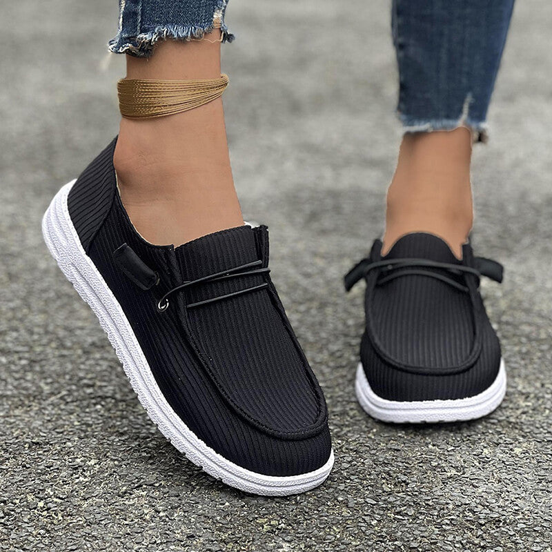 Damen Casual Frühling Herbst Flache Sohlen Slip-on Low-Top Loafers Schuhe