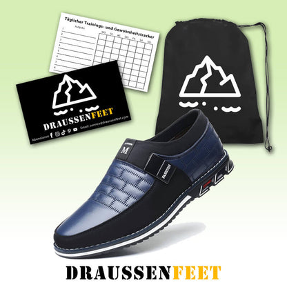 Herren Echtleder Naht rutschfeste Freizeitschuhe