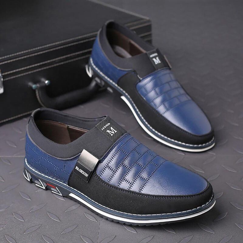 Herren Echtleder Naht rutschfeste Freizeitschuhe