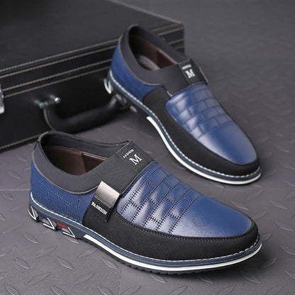 Herren Echtleder Naht rutschfeste Freizeitschuhe