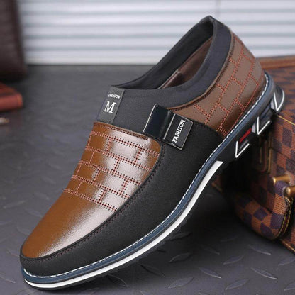 Herren Echtleder Naht rutschfeste Freizeitschuhe