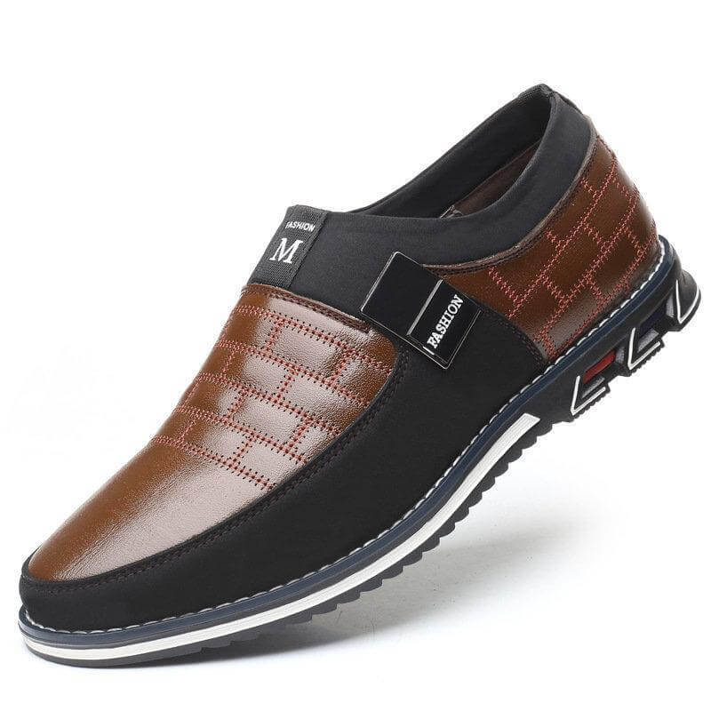 Herren Echtleder Naht rutschfeste Freizeitschuhe