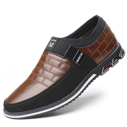 Herren Echtleder Naht rutschfeste Freizeitschuhe