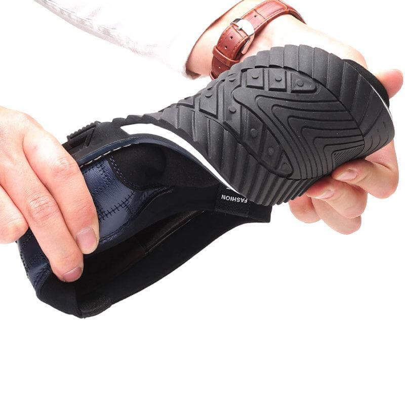 Herren Echtleder Naht rutschfeste Freizeitschuhe