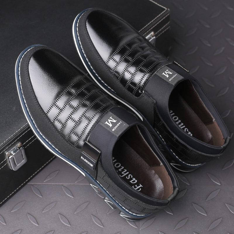 Herren Echtleder Naht rutschfeste Freizeitschuhe