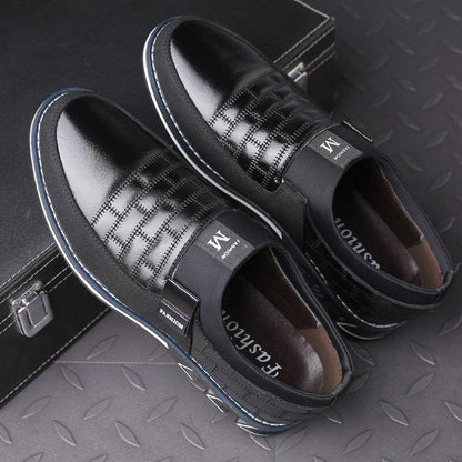 Herren Echtleder Naht rutschfeste Freizeitschuhe