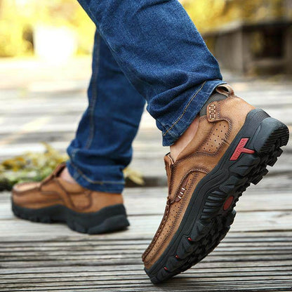 Herren-Wanderschuhe aus Rindsleder der ersten Schicht für vier Jahreszeiten