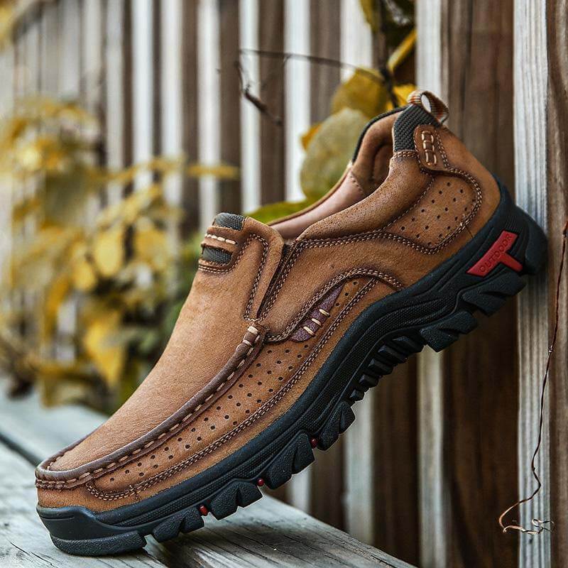 Herren-Wanderschuhe aus Rindsleder der ersten Schicht für vier Jahreszeiten