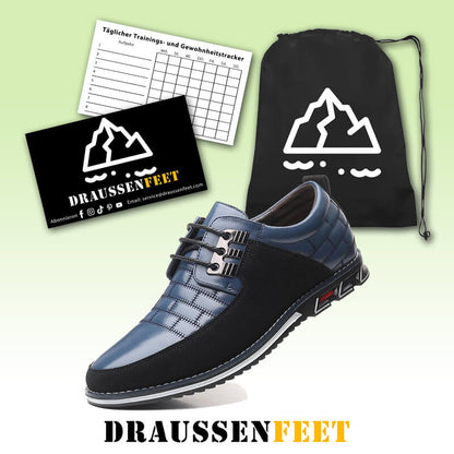 Herren Leder Spleißen Rutschfeste Metall Dekoration Weiche Sohle Freizeitschuhe