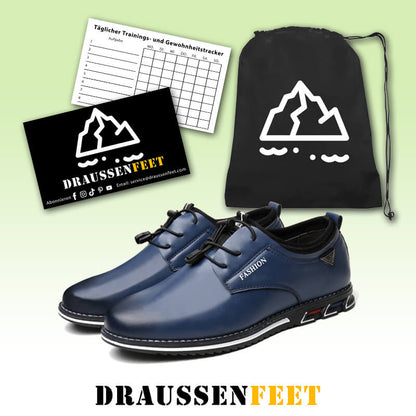 Herren Mikrofaser Leder rutschfeste weiche elastische Spitze Freizeitschuhe