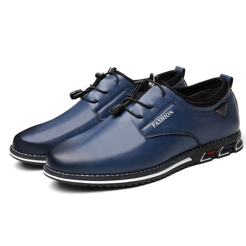 Herren Mikrofaser Leder rutschfeste weiche elastische Spitze Freizeitschuhe