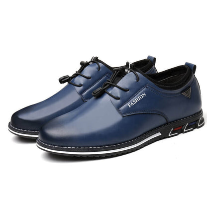 Herren Mikrofaser Leder rutschfeste weiche elastische Spitze Freizeitschuhe