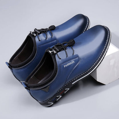 Herren Mikrofaser Leder rutschfeste weiche elastische Spitze Freizeitschuhe