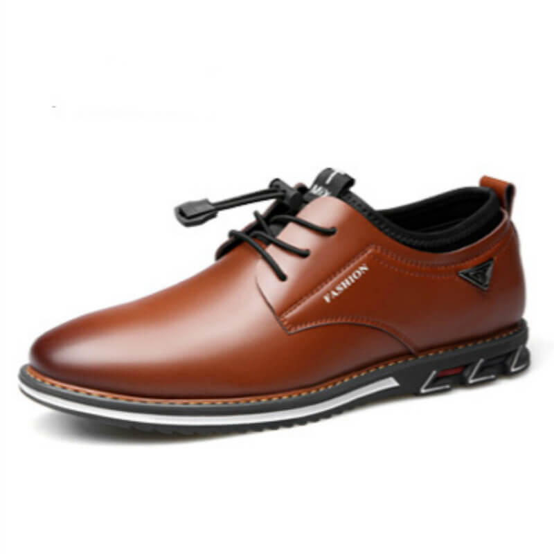 Herren Mikrofaser Leder rutschfeste weiche elastische Spitze Freizeitschuhe