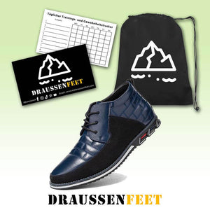 Herren runde Zehen schnüren Business Casual Leder Stiefeletten