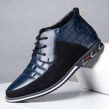 Lade das Bild in den Galerie-Viewer, Herren runde Zehen schnüren Business Casual Leder Stiefeletten
