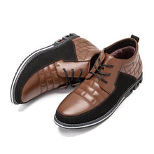 Lade das Bild in den Galerie-Viewer, Herren runde Zehen schnüren Business Casual Leder Stiefeletten
