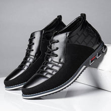 Lade das Bild in den Galerie-Viewer, Herren runde Zehen schnüren Business Casual Leder Stiefeletten
