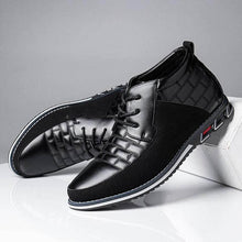 Lade das Bild in den Galerie-Viewer, Herren runde Zehen schnüren Business Casual Leder Stiefeletten
