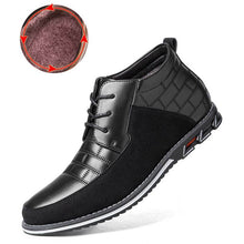 Lade das Bild in den Galerie-Viewer, Herren runde Zehen schnüren Business Casual Leder Stiefeletten
