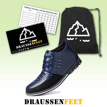 Lade das Bild in den Galerie-Viewer, Herren Mikrofaser Leder Niet Schnür Business Casual Stiefeletten (Schmale Schuhbreite, größere Größe empfohlen.)
