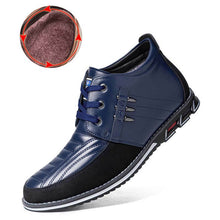 Lade das Bild in den Galerie-Viewer, Herren Mikrofaser Leder Niet Schnür Business Casual Stiefeletten (Schmale Schuhbreite, größere Größe empfohlen.)
