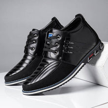 Lade das Bild in den Galerie-Viewer, Herren Mikrofaser Leder Niet Schnür Business Casual Stiefeletten (Schmale Schuhbreite, größere Größe empfohlen.)
