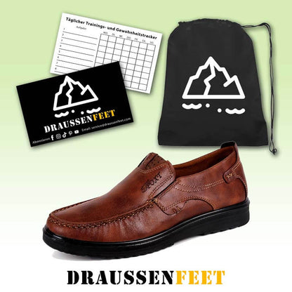 Herren Retro Farbe Leder Large Size Soft Sole Freizeitschuhe