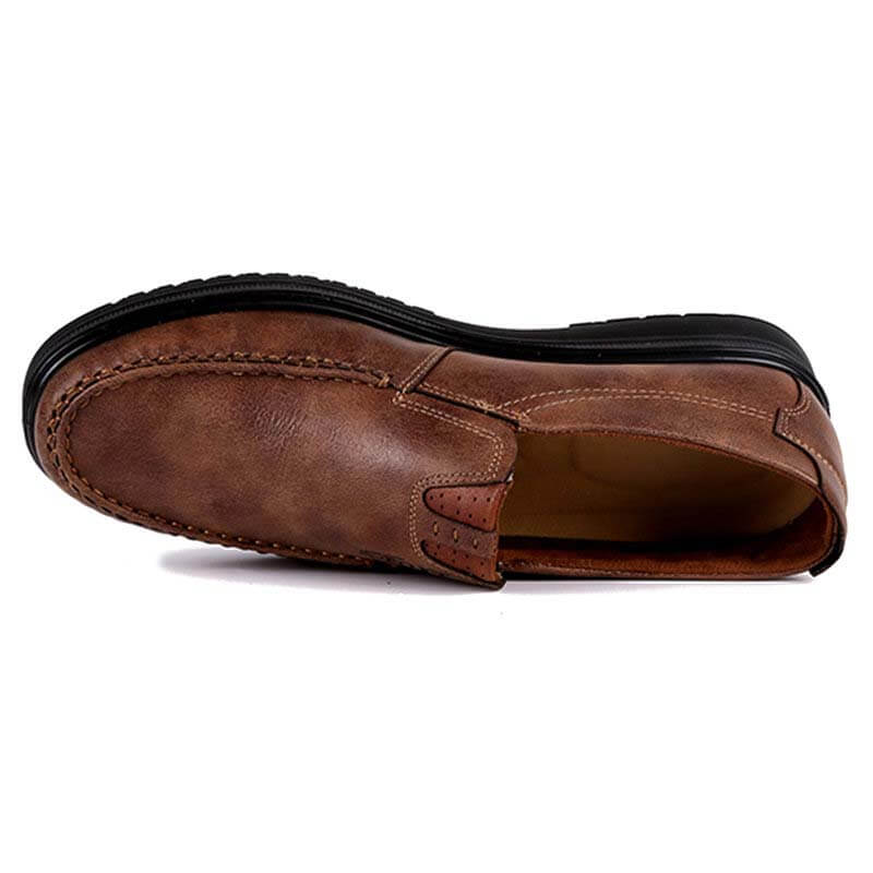 Herren Retro Farbe Leder Large Size Soft Sole Freizeitschuhe