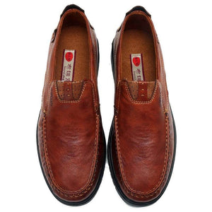 Herren Retro Farbe Leder Large Size Soft Sole Freizeitschuhe