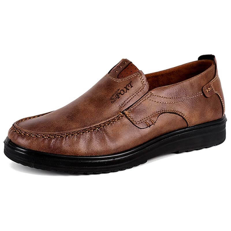 Herren Retro Farbe Leder Large Size Soft Sole Freizeitschuhe