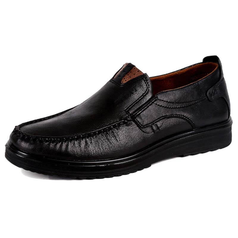Herren Retro Farbe Leder Large Size Soft Sole Freizeitschuhe