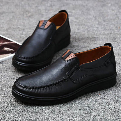Herren Retro Farbe Leder Large Size Soft Sole Freizeitschuhe