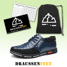 Lade das Bild in den Galerie-Viewer, draussenfeet business lederschuhe 31336 blau
