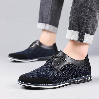 Männer Special Suede Splicing Schnüren Soft Business Casual Schuhe