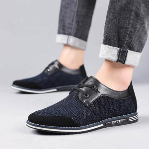 Männer Special Suede Splicing Schnüren Soft Business Casual Schuhe