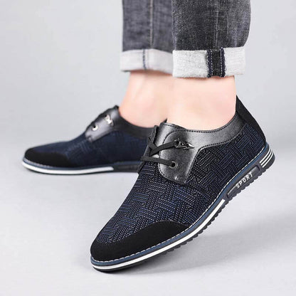 Männer Special Suede Splicing Schnüren Soft Business Casual Schuhe