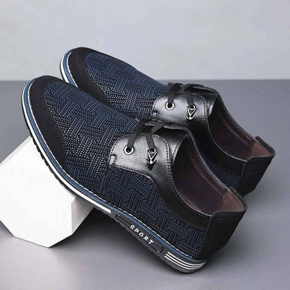Männer Special Suede Splicing Schnüren Soft Business Casual Schuhe