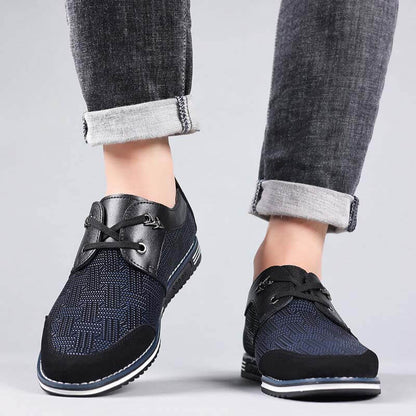 Männer Special Suede Splicing Schnüren Soft Business Casual Schuhe