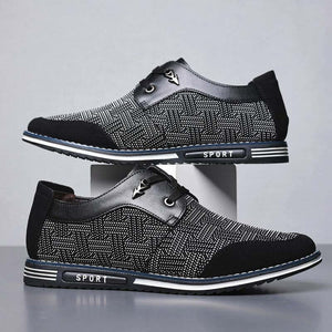 Männer Special Suede Splicing Schnüren Soft Business Casual Schuhe