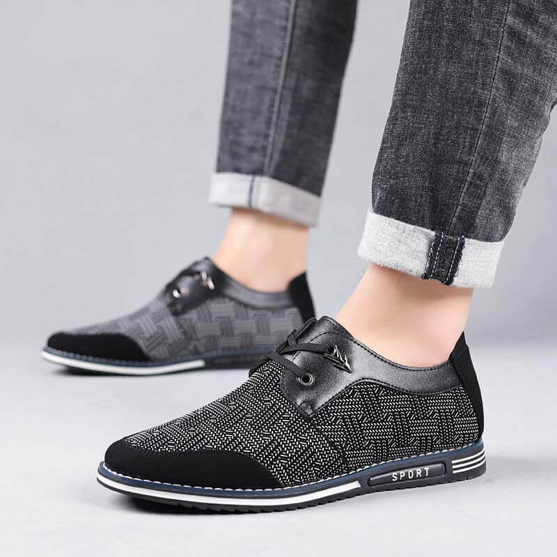 Männer Special Suede Splicing Schnüren Soft Business Casual Schuhe