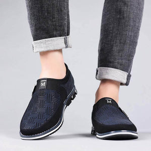 Herren Wildleder Spleißen Metallschnalle Slip On Soft Sole Business Freizeitschuhe