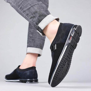 Herren Wildleder Spleißen Metallschnalle Slip On Soft Sole Business Freizeitschuhe