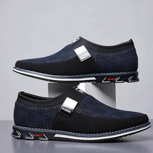 Lade das Bild in den Galerie-Viewer, Herren Wildleder Spleißen Metallschnalle Slip On Soft Sole Business Freizeitschuhe
