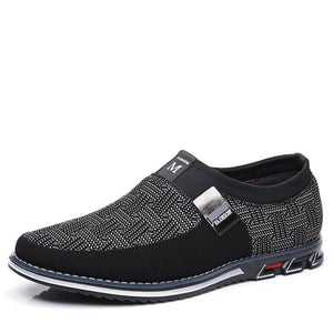 Herren Wildleder Spleißen Metallschnalle Slip On Soft Sole Business Freizeitschuhe