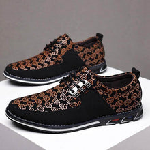 Lade das Bild in den Galerie-Viewer, Männer Mikrofaser Leder Spleißen Rutschfeste Metallschnalle Weiche Freizeitschuhe EU 49/EU 50
